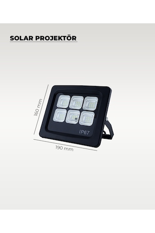60w Solar Projektör Ip67 Beyaz Işık Su Geçirmez - Dış Mekan 1 Adet 97302477