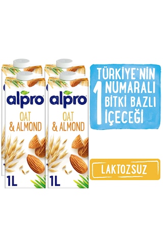 Alpro Yulaf & Badem İçeceği 4 x 1 L