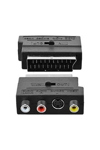 Scart Adaptör Swıchli İn-out