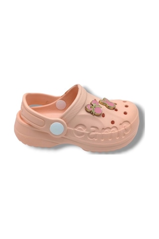 Polikamp E100-26 Kelebek Süslü Anatomik Kız Çocuk Terlik&sandalet 22-25 Pudra