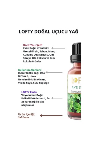 Lofty Stress Uçucu Yağ Buhurdanlık Esansı Oda Kokusu 10 ML