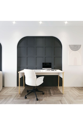 Zenith Çalışma Masası 150cm Beyaz Meşe