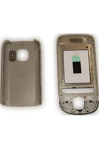 Nokia C2-05 Kapak Nokia C2-05 Uyumlu Siyah Gri Ön Kapak Arka Kapa