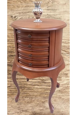 Komodin Şifonyer Model 90388 4 Çekmeceli Tahin Aslan Ayak Bombe Silindir El Yapım