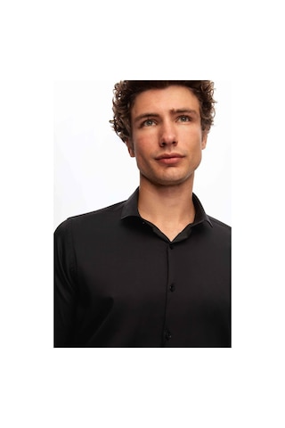Twn Slim Fit Siyah Düz Gömlek 5ef02ad10288m 001