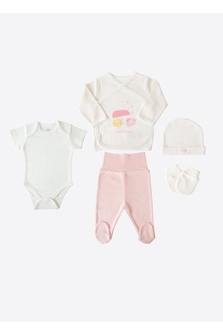 Kitikate Organik New Dreams 5'li Zıbın Set Pembe Pembe