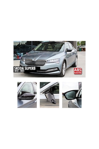 Skoda Super B Mk3 2015 2021 Batman Yarasa Ayna Kapağı Piano Black