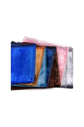 Peluş Seccade Saks Mavi 80x120 Cm.