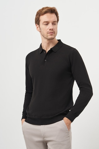 Morven Erkek Siyah Basic Polo Yaka Dynamic Fit Rahat Kesim Triko 26kc017003001 Siyah Siyah