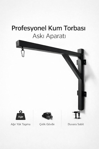 Thorqtech Kum Torbası Askısı, Boks Torbası Duvar Askı Aparatı, Siyah Çok Renkli