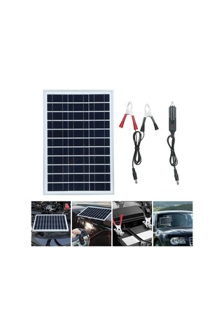 Hfambition 60w Monokristal Güneş Paneli Seti: Ip65 Su Geçirmez, Dc18v Çıkış, Krokodil Klipsi + Araç Şarj Cihazı, Taşınabilir Çerçeveli