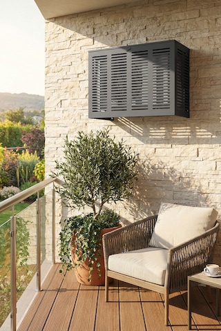 Klima Motoru/dış Ünite Gizleme/koruma Kafesi Xs 7000 Btu - 9000 Btu 86x44x65 H Slotted Antrasit