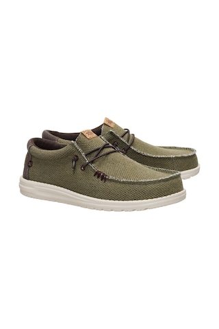 Hey Dude Wally Braided Erkek Günlük Ayakkabı-33034 Yeşil-kahverengi