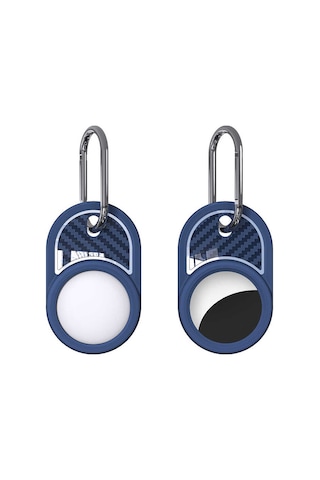 Zore Airtag 05 Uyumlu Silikon Anahtarlık-lacivert