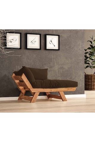 Woodesk Adalar Masif Tik-kahve Renk Berjer Cpt8154-140 Kahverengi