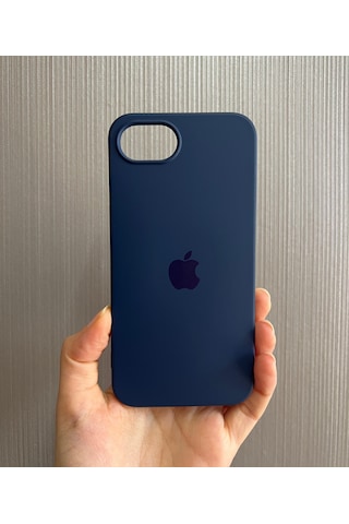 Apple Uyumlu iPhone 16e Logolu İçi Kadife Silikon Lansman Kılıf