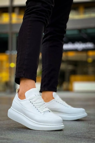 Mevese Lexa Cilt Deri Erkek Günlük Sneaker Ayakkabı - Beyaz