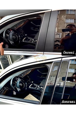 Passat B8 Kapı direk maun kaplama ,dış cam çıta kaplama,Piano Black Siyah