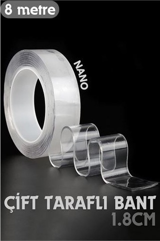 Turk 8 Metre Çift Taraflı Yapıştırıcı Bant Çivisiz Montaj