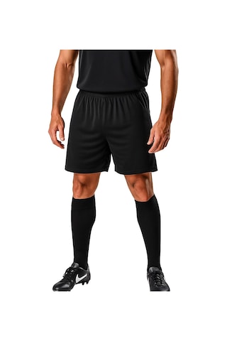 Mugees Maç Ve Antrenman İçin Futbol Şortu + Uzun Çorap Kombini Siyah