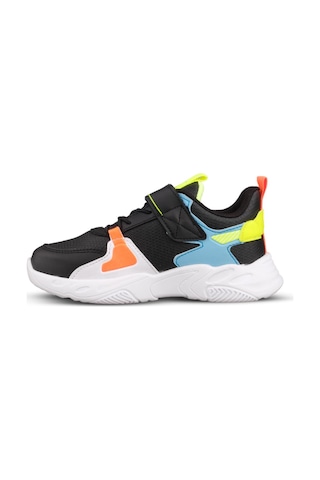 M.P Büyük Erkek Çocuk Cırtlı Siyah-mavi Sneaker Siyah - Mavi