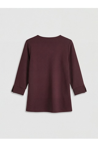 Lcw Grace Bordo Bisiklet Yaka Soft Touch Bluz
