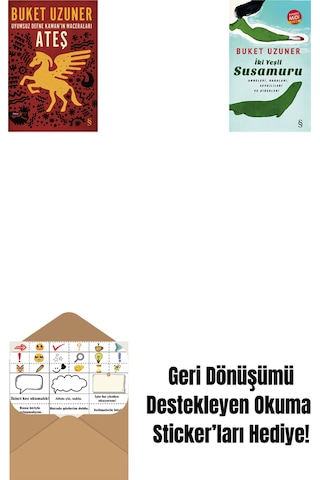 Uyumsuz Defne Kaman'ın Maceraları - Ateş + İki Yeşil Su Susamuru Midi Boy + Okuma Sticker'ları