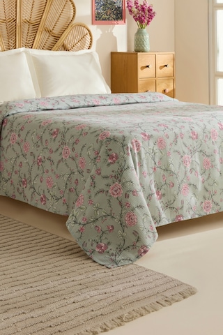 Karaca Home Nymira %100 Pamuk Çift Kişilik Tek Pike Mint Mint