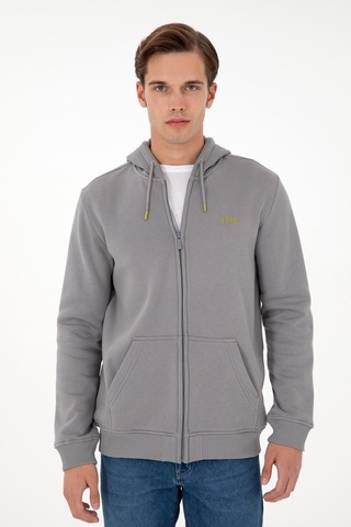 U.s. Polo Assn. Erkek Gri Hırka Örme 50293146-vr024 Grı