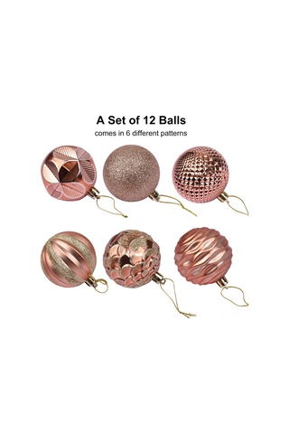 Reedark 12'li Noel Süs Topu Seti - Kırmızı, Gümüş, Yeşil Renk Seçenekleri İle Dekoratif Asılı Süsler