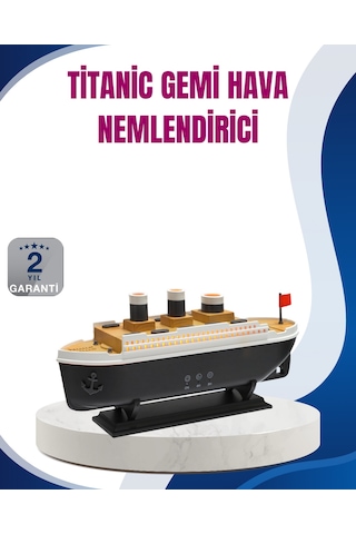 Dekoratif Gemi Modeli 7 Renk Işıklı Hava Nemlendirici Ve Oda Kokusu Difüzörü Çok Renkli