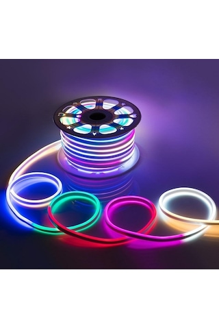 Cata 12v Rgb Renk Neon Led Ct-4465 50 Metre Çok Renkli