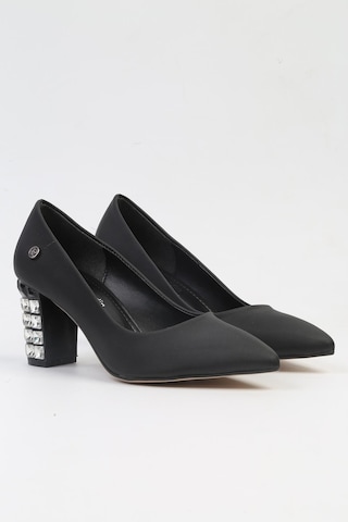 Pierre Cardin Pc-51201 - 3478 Siyah Saten - Kadın Topuklu Ayakkabı 001