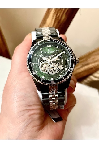 Reward Rw44437 Spor Model Çelik Otomatik Erkek Kol Saati+bileklik