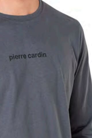 Pierre Cardin 6095 Erkek Uzun Kollu Bisiklet Yaka Pijama Takımı-füme Füme