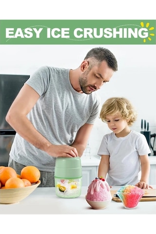 Jialan Kar Koni Makinesi Traş Buz Makinesi Manuel Buz Tıraş Yeşil