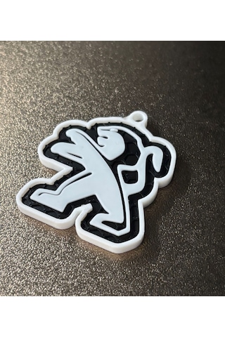 Markanıza Özel Petek Desenli Peugeot Logolu 3d Anahtarlık