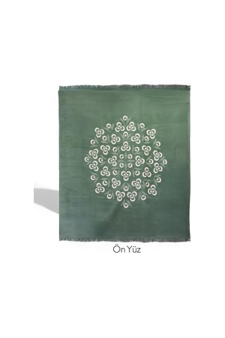 Bigghome Çintemani Yeşil Çift Kişilik Battaniye 200 X 220 Cm Karışık