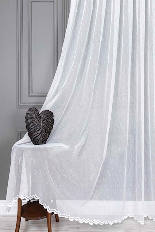 Evdepo Home Kullanıma Hazır Örme Tül Perde (540765923)