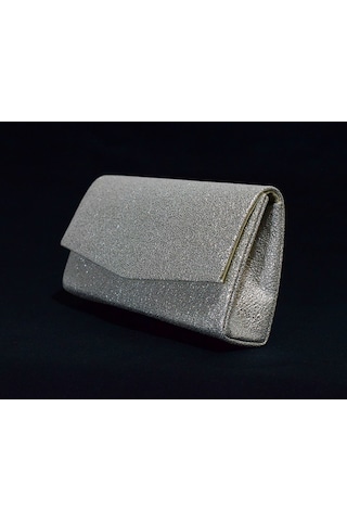 Smooth Bags Kristal Beyaz Kadın Abiye El Çantası Ve Zincir Omuz Askılı Omuz Çantası