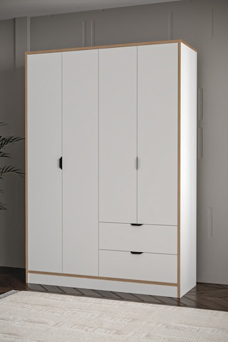 Arden 4 Kapaklı 2 Çekmeceli Dolap Genişlik : 128 Cm