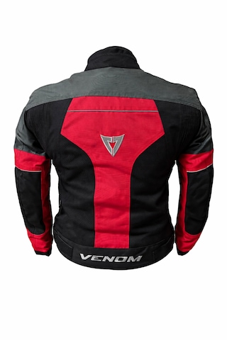 Venom Dynamic 4 Mevsim Ce Korumalı Kırmızı - Gri Motorcu Montu Bir Beden Büyük Alınız