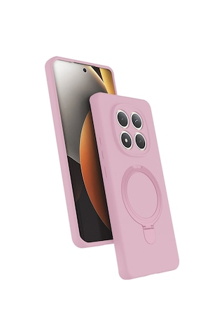 Ardemix Redmi Note 15 5g Kılıf M-safe Şarj Özellikli Standlı Zore Samara Kapak - Pembe