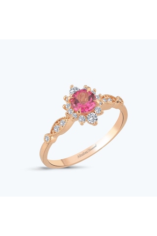 Altınbaş Pırlanta Pembe Safir Vintage Yüzük Pnf003pps-14k