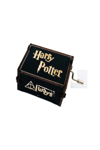 Harry Potter Manuel Çevirmeli Siyah Ahşap İşemeli Müzik Kutusu Diğer