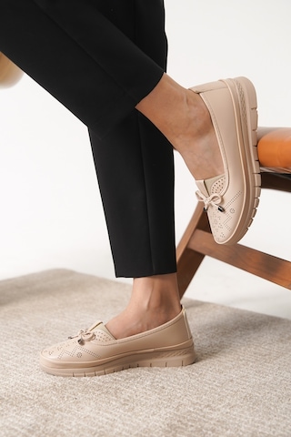 Garantili D0109 Günlük Ortopedik Kadın Babet Ayakkabı Bej