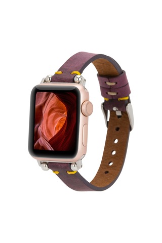Bloomband Signature Mulberry Bloom Leather Apple Uyumlu Watch Band - 44/45/46/49mm