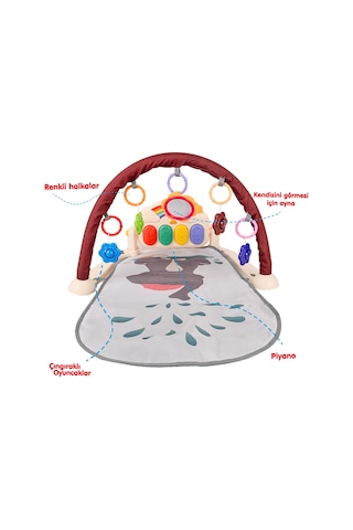 Babycim Piyanolu Gökkuşağı Oyun Halısı