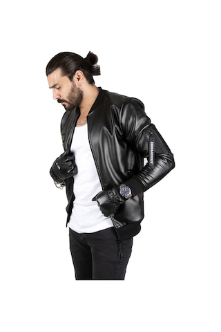 Deepsea Siyah Armalı Deri Kolej Mont 1820094 Siyah