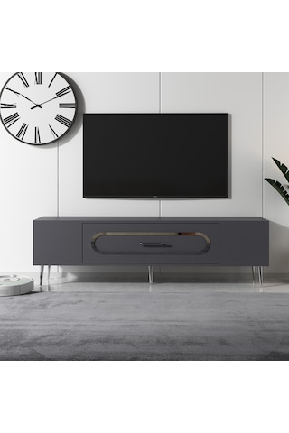 Dekop3ct Tv Sehpası Antrasit-gümüş